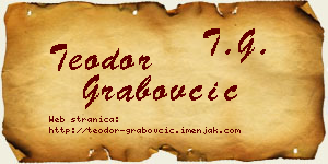 Teodor Grabovčić vizit kartica